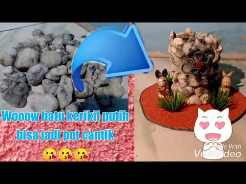  Pot  bunga  dari  batu  kerikil pantai YouTube
