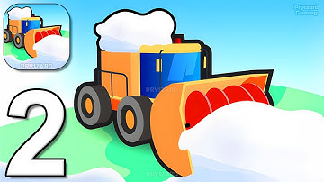 Clean Snow 3D - Gameplay Walkthrough Part 2 - Get Rid of Snow on Neighbors Driveways (Android)
