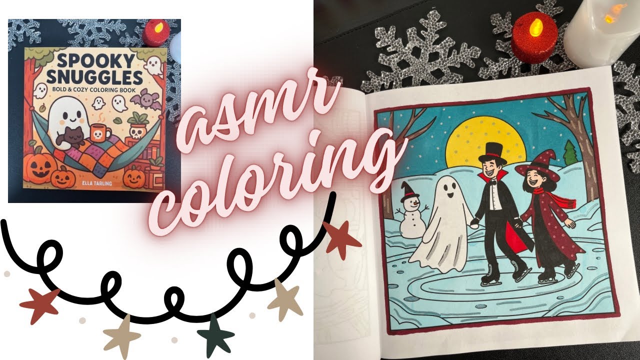 ASMR Coloring/Body Doubling/Art Therapy/Spooky Snuggles (Ella Tarling) Coloring Book