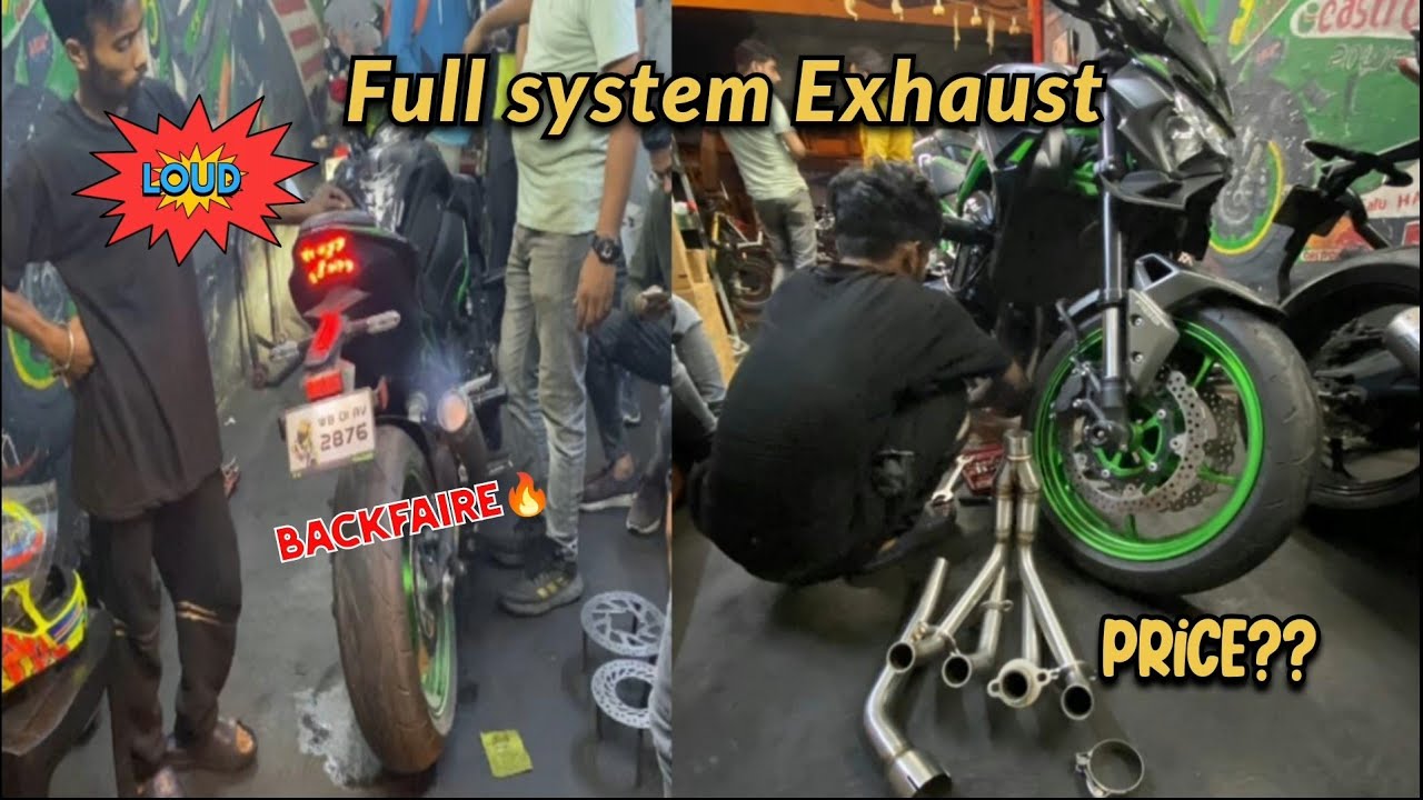 Finally Installing Loudest Full System Exhaust in kawasaki Z900 🙉Vary