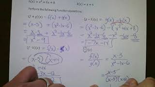 Function Operations and Composition