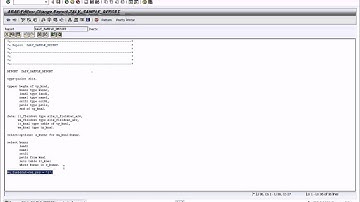 SAP ABAP ALV Sample Report