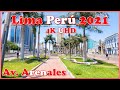 🚶🏽 Avenida ARENALES 4K 🚶🏽 Caminando por el distrito de LINCE 2021【 LIMA PERU 🇵🇪 】