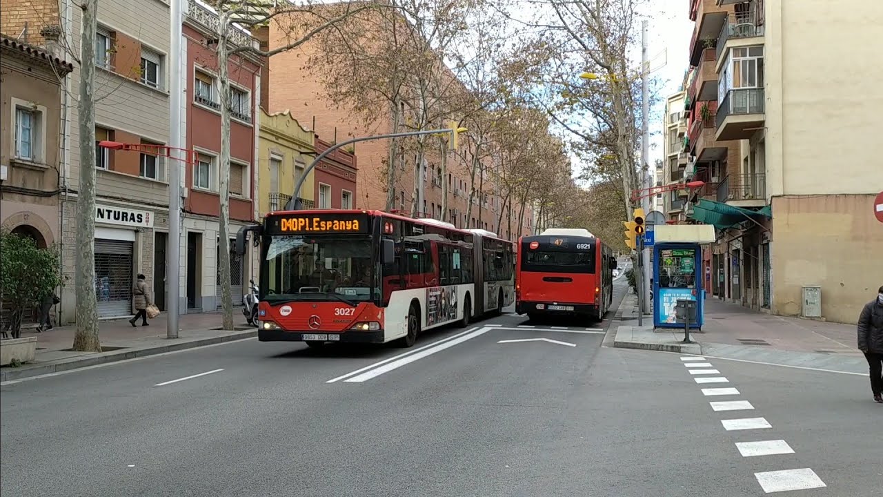 Circulación autobuses Transports de Barcelona en el área de Virrei Amat - Pi  i Molist (Barcelona)