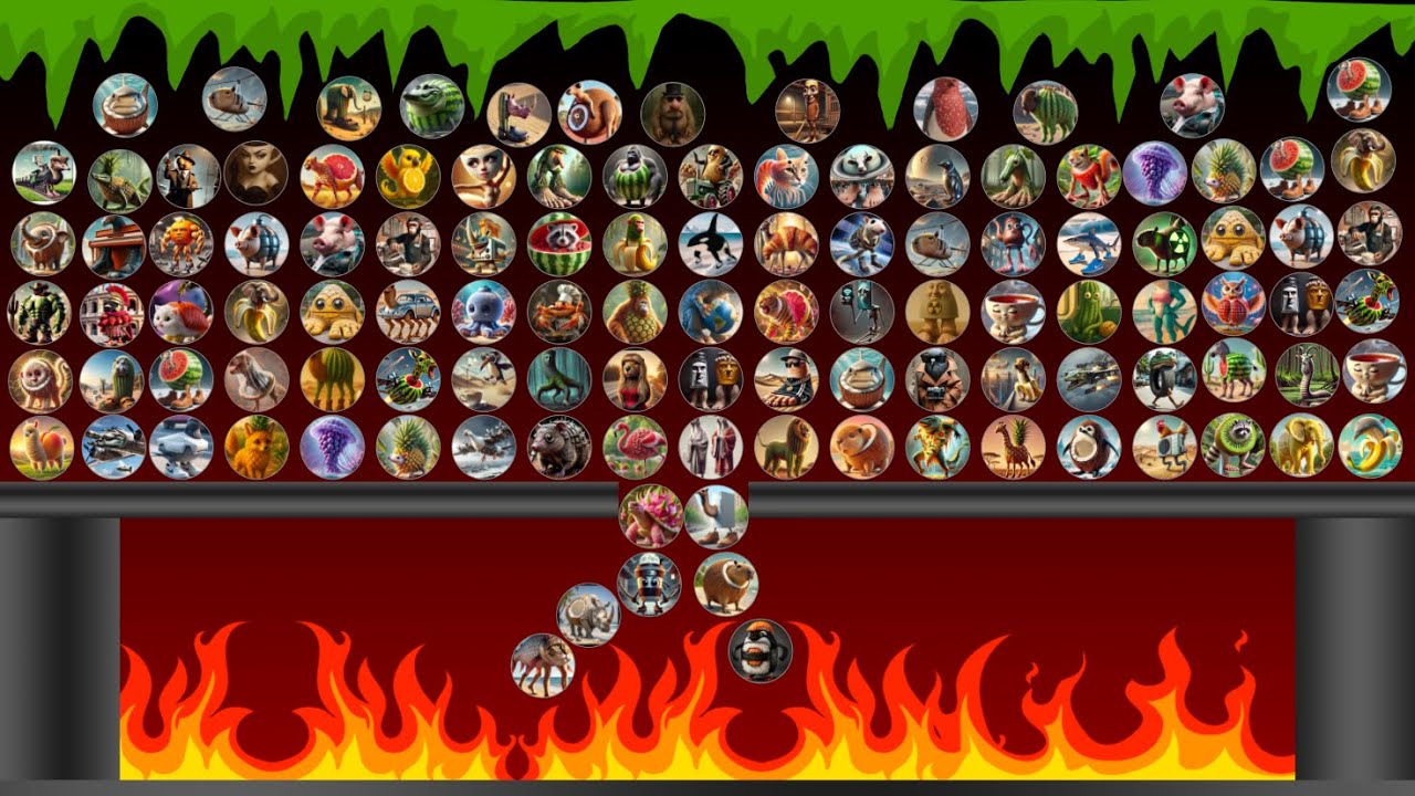 ALL 100 Italian Brainrot Survival Marble Race In Algodoo | Round 6