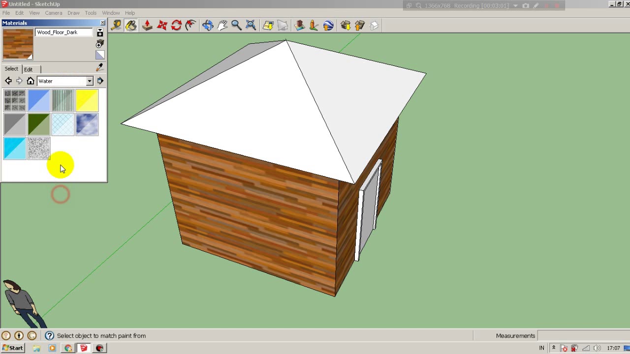 Cara Membuat Desain Rumah Sederhana Dengan Google Sketchup 8 Youtube