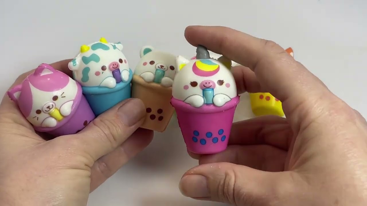 Mini boba tea animal slow rise squishies
