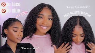 BEST CURLY U-PART WIG FOR NATURAL HAIR | NO GLUE! 🚫NO LACE! | Lavy Hair | Eva Williams