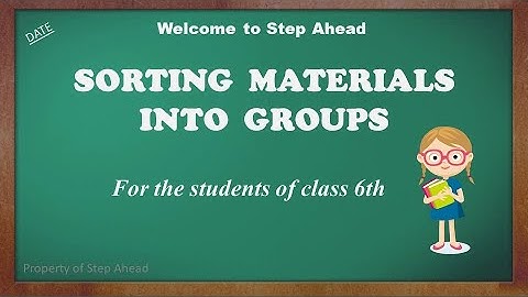 MCQ | Class 6 | Science | Sorting Materials into Groups | by Preksha