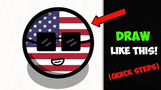 How to draw pro usa countryball (TUTORIAL)