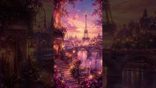 Fantasy Paris Twilight 🌸✨ | Relaxing Ambient Music #fantasymusic #relaxingmusic