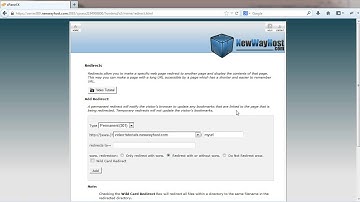 How to create URL Redirect in cPanel