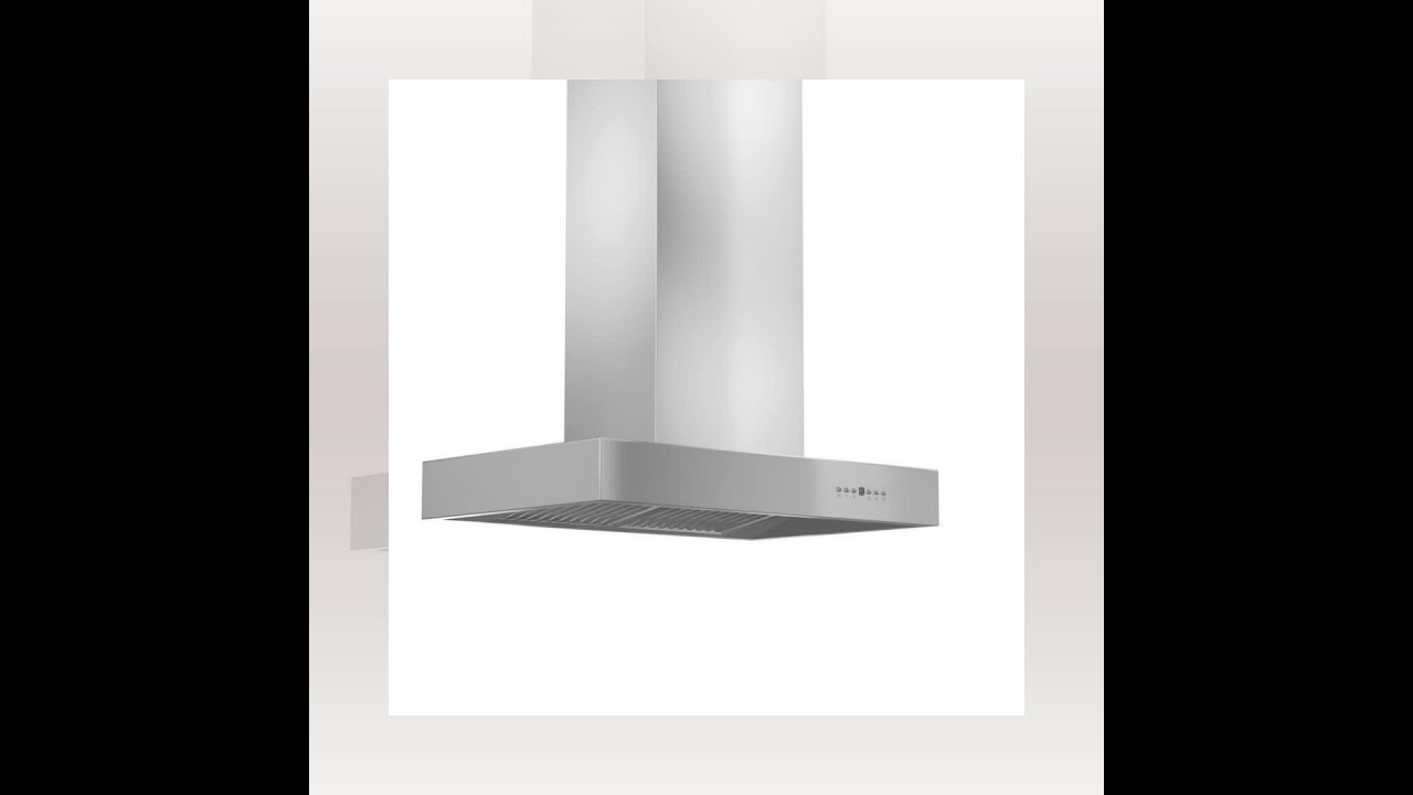 Professional Island Mount Range Hood in Stainless Steel