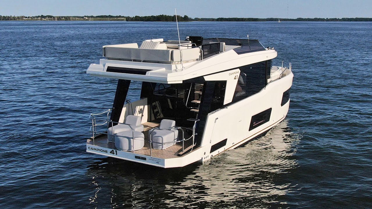 LEBEN für 300 € im Monat XXL Hausboot Luxusyacht in Berlin! Cobra Yachts Campione 41 Probefahrt 2025