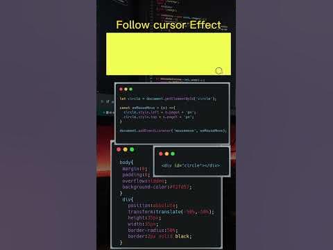 Follow Cursor Effect #css #coding #programming #codinglife #developer # ...