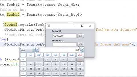 JAVA EXTRA - COMPARAR FECHAS MES Y AÑO