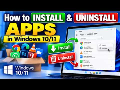 Day 9: How to Install & Uninstall Any App in Windows 10/11 | Easy Guide