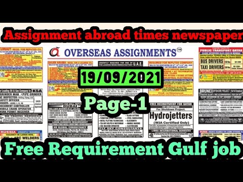 assignment abroad times gulf newspaper