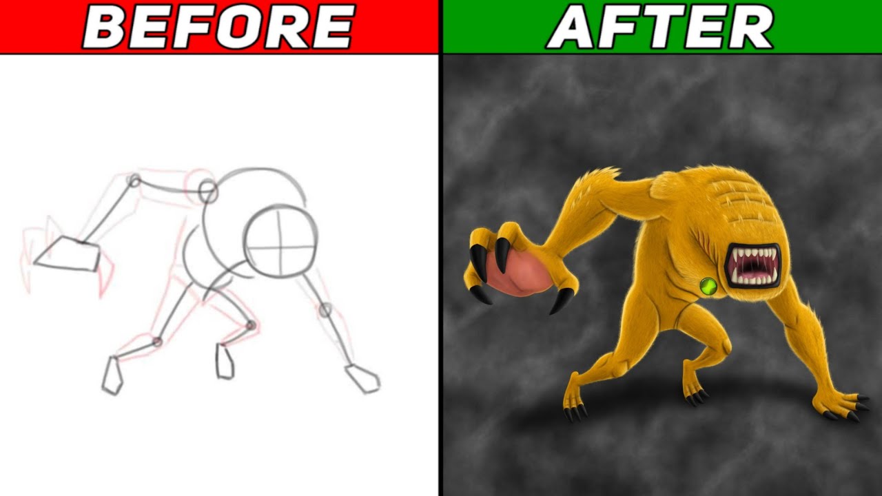 Drawing - Wildmutt from Ben 10 (Timelapse) || Ben 10 Fan Art