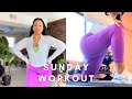Sunday vlog  full body workout bbl jacket grocery haul