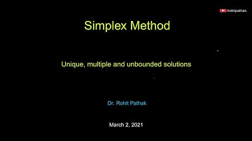 Simplex method-Types of solutions