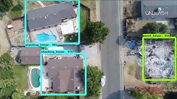 Realtime A.I and drones detecting destruction after wildfires