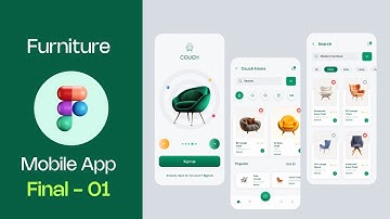 Furniture Mobile App Design | How to make modern furniture App UI design Final - 01