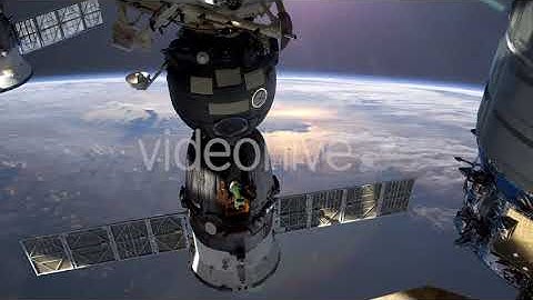 Earth Through Window Of International Space Station | Motion Graphics - Envato elements