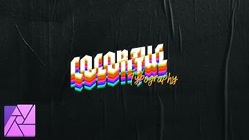 [ BEGINNER ] Colorful Typography Text Effect - Tutorial Affinity Photo 2020