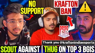 Sc0ut on H@ckers 🚨 Thug Top 3 | Krafton BAN- GE React