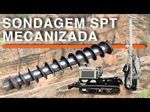 Sondagem a percussão (SPT) mecanizada · vídeo da Damasco Penna