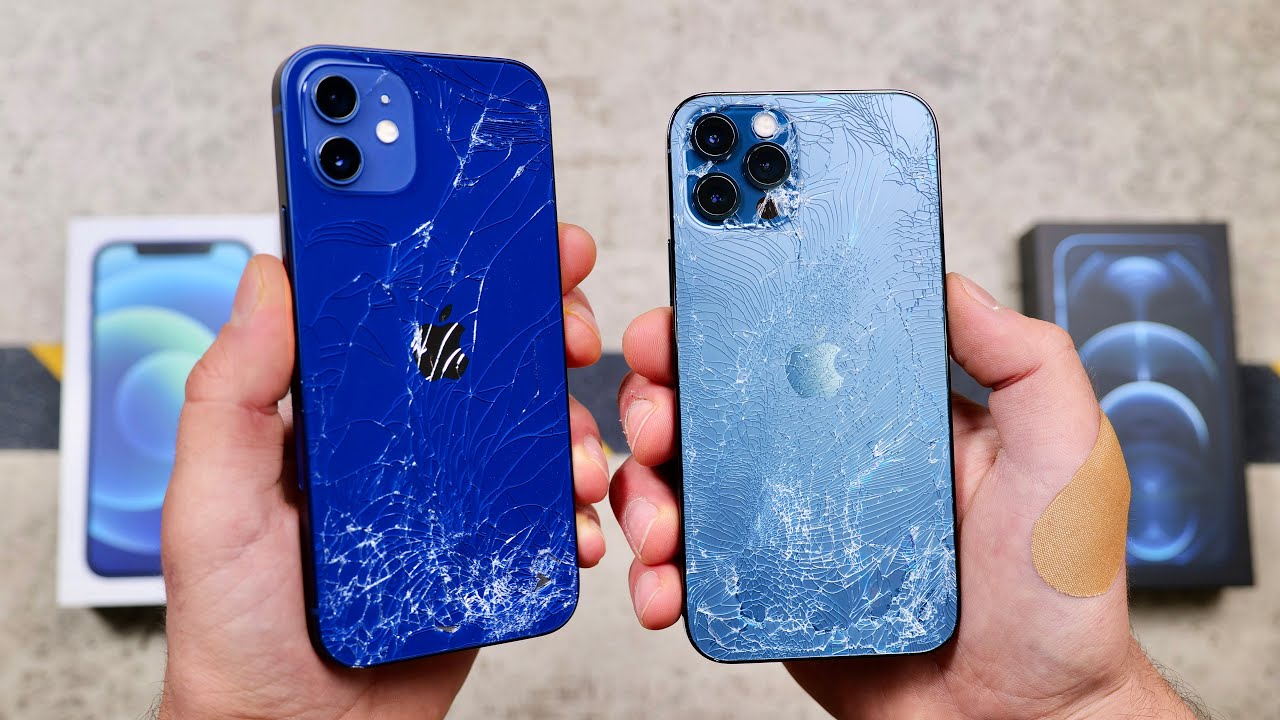 iPhone 12 vs 12 Pro DROP Test  4x Stronger Ceramic Shield 