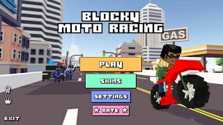 Blocky Moto Racing - バイクライダー - Android ゲームプレイ screenshot 3