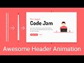 How to make header in css  fully animated modern header cssanimation webdevelopment