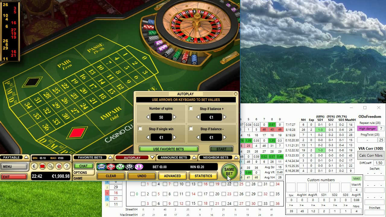 LIVE roulette analysis using VRSEDGE App and standard deviation YouTube