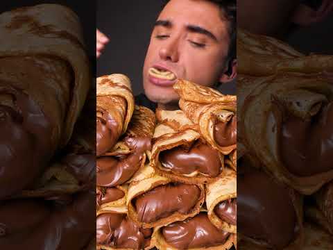 Nutella Crepe Rolls ASMR 🤤