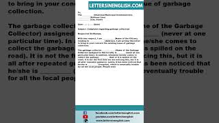 Letter of Complaint About Garbage Collection