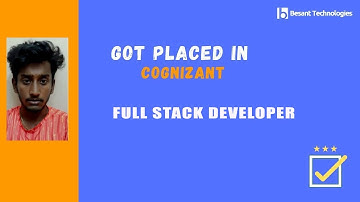 Besant Technologies Anna Nagar Reviews | Sriram Got Placed in CTS | Top Full Stack Course Anna Nagar