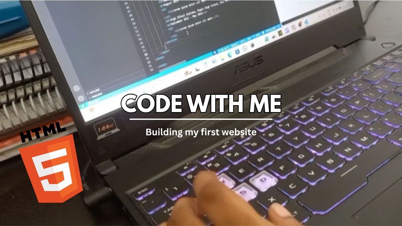code with me : Coding a Simple Resume Website (HTML Only) | Day 1 ...