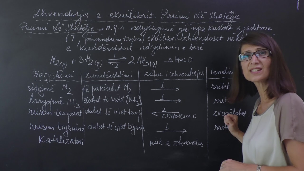 Kimi - Zhvendosja e ekuilibrit kimik. Parimi 'Le Shatelie'