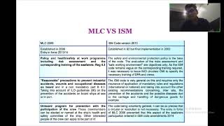 Celebrity Difference between MLC vs ISM Code | Maritime Labour Convention | ISM Code | Class 4 Orals Profile
