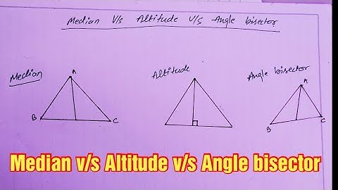 Median Altitude angle bisector difference