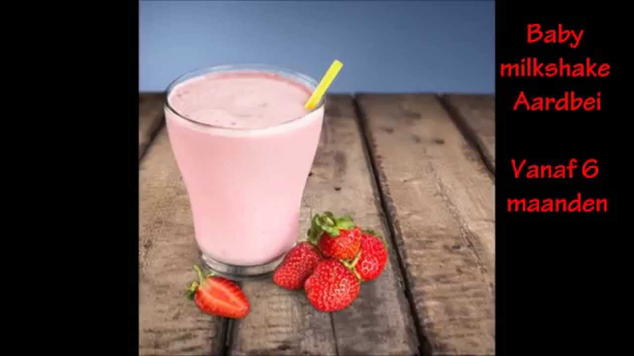 Baby recepten Milkshake Aardbei (vanaf 6 maanden) YouTube