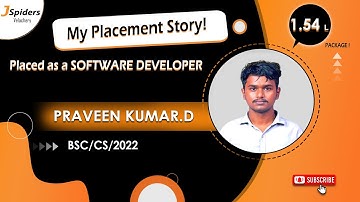 Student Placement Story as Java Developer | JSpiders | Velachery Chennai
