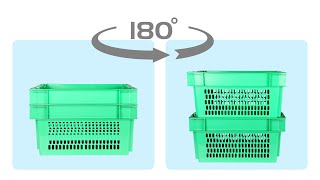 Food grade stack and nest plastic crate  for fruit and vegetables bread