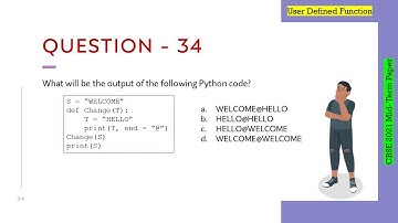 Question - 34 | Class 12th CBSE 2021 Computer Science Mid-Term Paper | User Defined functions