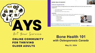 Bone Health 101 with Osteoporosis Canada - May 23, 2024
