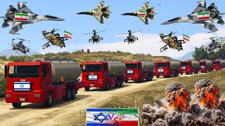 Israeli Secret Oil Tankers Convoy Badly Destroed By Irani Fighter Jets, Drones and Helicopters GTA5