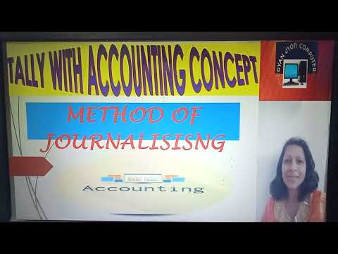 Tally with Accounting Concept : Journal Entry (Method - 1)...✍️