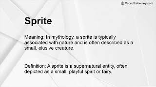 Sprite Meaning